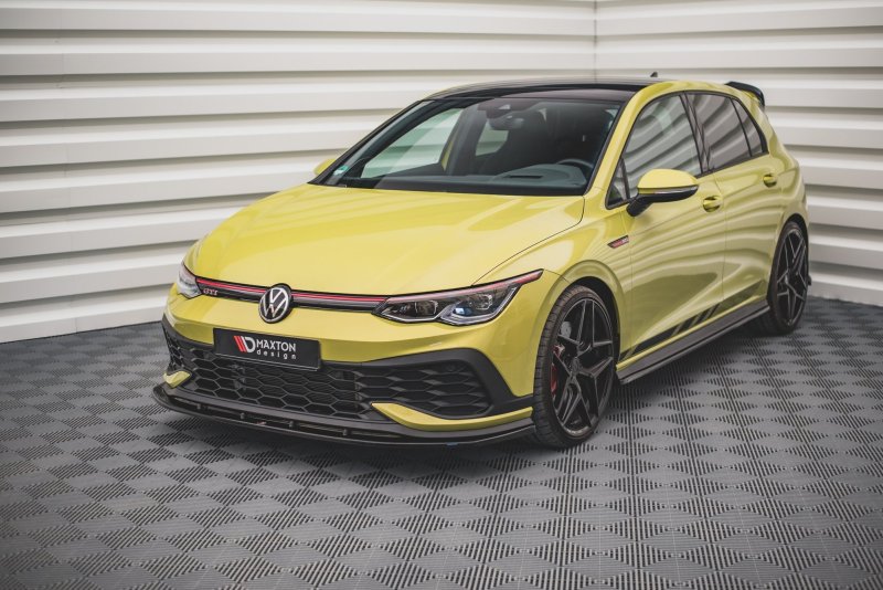 Maxton Front Ansatz V.4 für Volkswagen Golf 8 GTI Clubsport schwarz Hochglanz VW-GO-8-GTI-CS-FD4-G