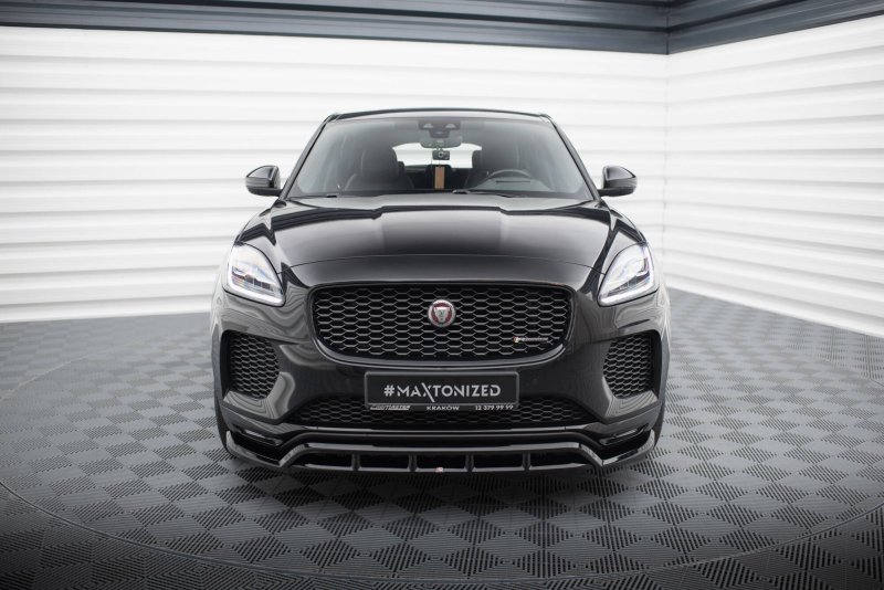 Maxton Front Ansatz Jaguar E-Pace R-Dynamic Mk1 schwarz Hochglanz JA-EP-1-RDYNAMIC-FD1G+FD1R-G
