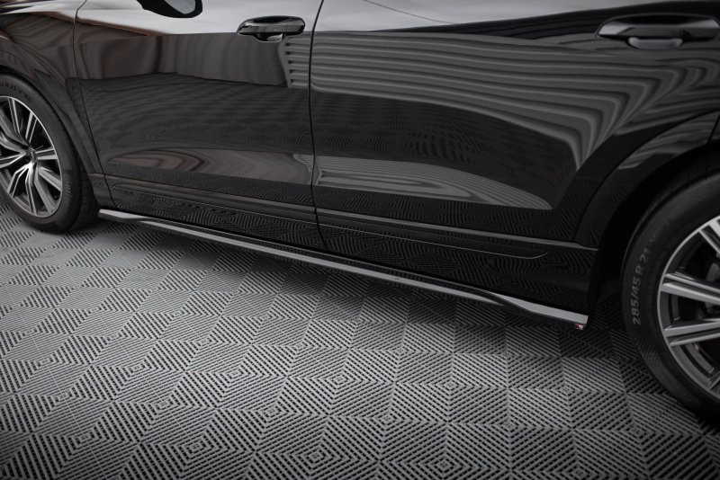 Maxton Seitenschweller Ansatz V.2 Audi Q8 / Q8 S-line / SQ8 Mk1 schwarz Hochglanz AU-SQ8-1-SD1-G