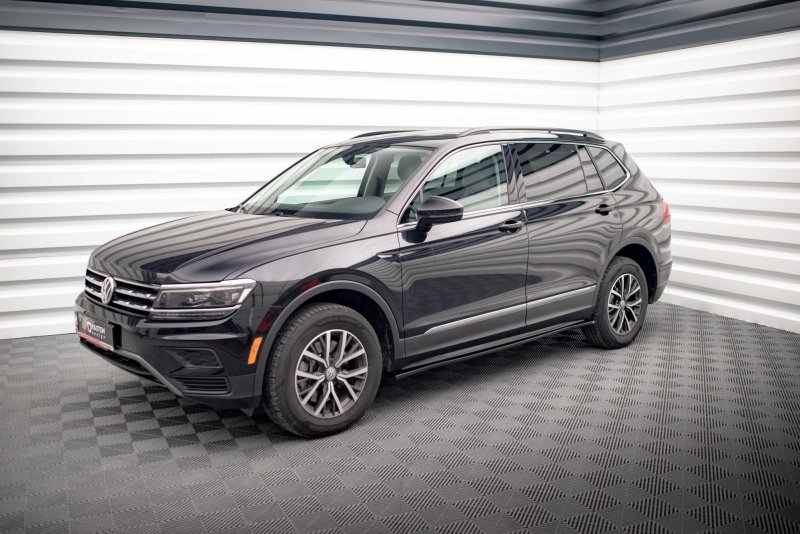Maxton Seitenschweller Ansatz für Volkswagen Tiguan Allspace Mk2 schwarz Hochglanz VW-TI-2-RLINE-LWB-SD1-G