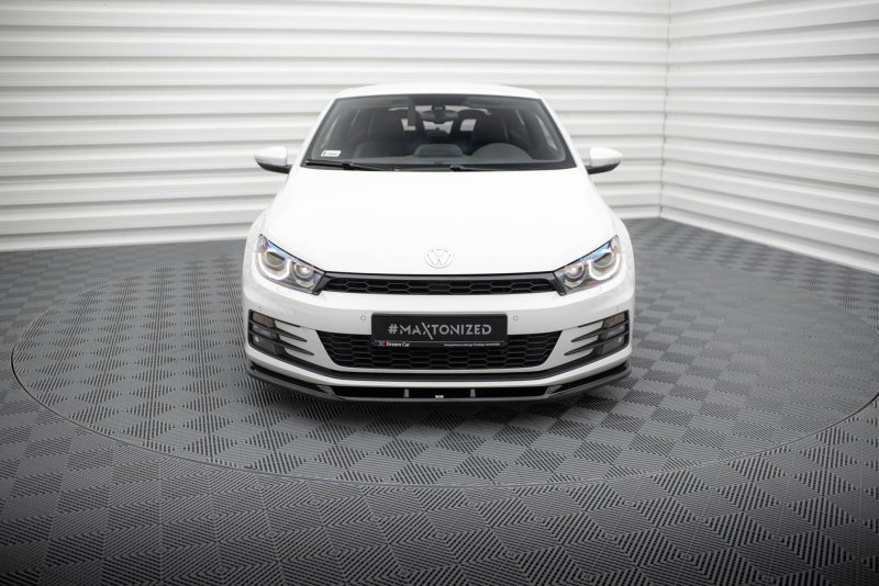 Maxton Front Ansatz V.1 VW Scirocco Mk3 Facelift schwarz Hochglanz VW-SC-3F-FD1-G