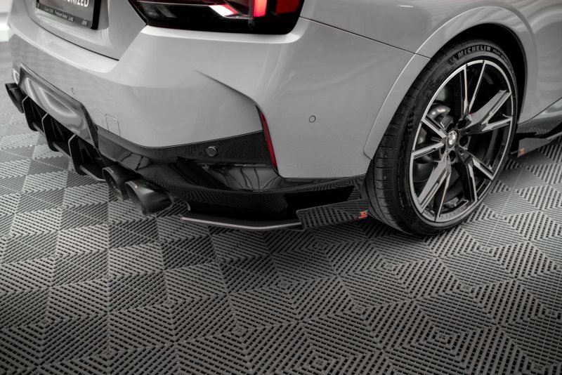 Maxton Street Pro Heck Ansatz Flaps Diffusor +Flaps für BMW 2 Coupe M240i G42 schwarz Hochglanz BM242MCNC-RSD1BRB+RSF1-G