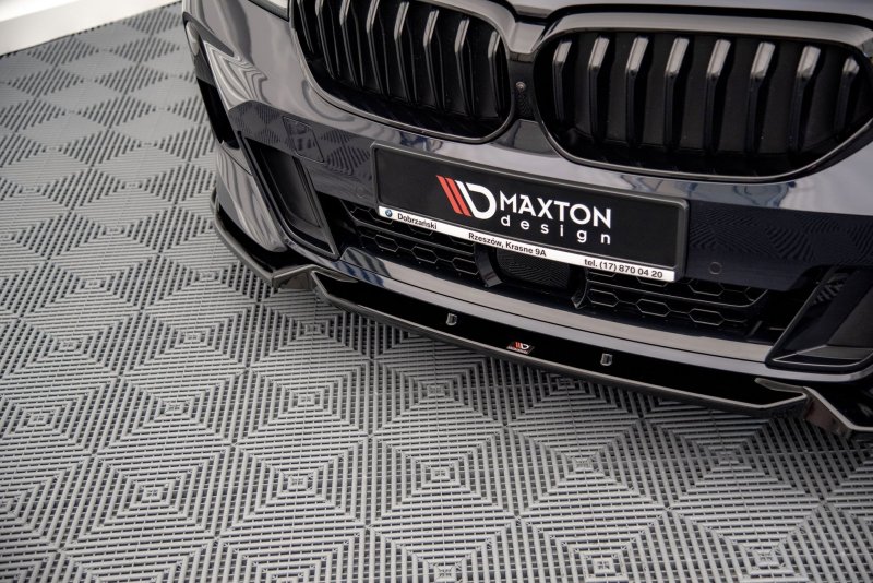 Maxton Front Ansatz für BMW 6er GT M-Paket G32 Facelift schwarz Hochglanz BM-6-32-GT-MPACK-FD1-G