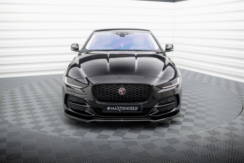 Maxton Front Ansatz V.1 Jaguar XE X760 Facelift schwarz Hochglanz JA-XE-1F-FD1-G
