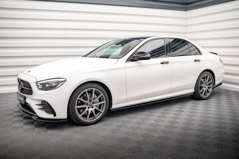 Maxton Seitenschweller Ansatz für Mercedes-Benz E AMG-Line W213 Facelift schwarz Hochglanz ME-E-213F-AMGLINE-SD1-G