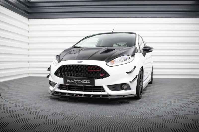 Maxton Front Ansatz V.6 Ford Fiesta ST Mk7 Facelift schwarz Hochglanz FO-FI-7F-ST-FD6-G