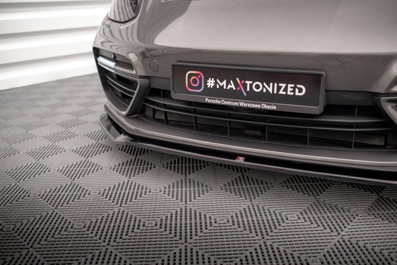 Maxton Front Ansatz V.2 für Porsche Panamera E-Hybrid 971 schwarz Hochglanz PO-PA-971-H-FD2-G