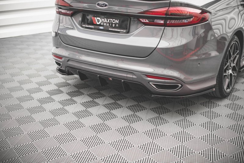 Maxton Heck Ansatz Flaps Diffusor V.2 für Ford Mondeo ST-Line Mk5 Facelift schwarz Hochglanz FO-MO-5F-STLINE-RSD2-G