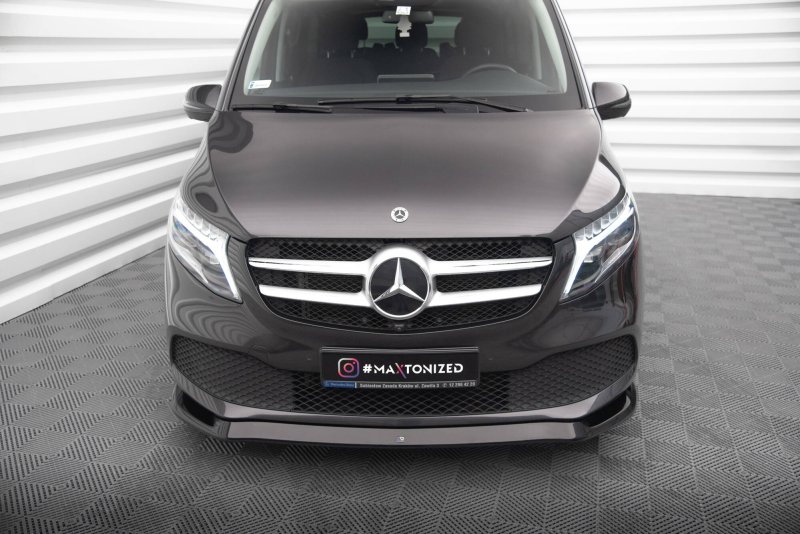 Maxton Front Ansatz V.1 Mercedes-Benz V-Klasse W447 Facelift schwarz Hochglanz ME-V-447F-FD1-G