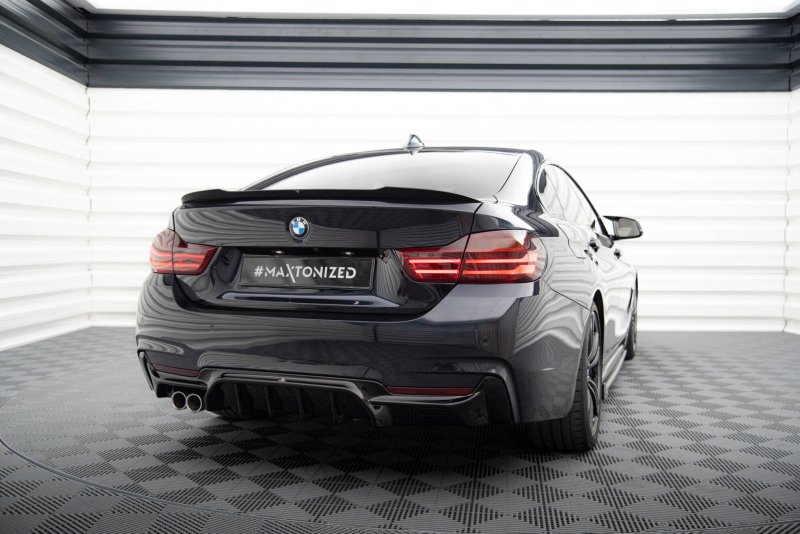 Maxton Diffusor Heck Ansatz BMW 4er Coupe / Gran Coupe / Cabrio M-Paket F32 / F36 / F33 (Version mit einseitigem Auspuff) BM-4-F32-MPACK-RS1GOO_