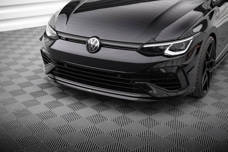 Preview: Maxton Front Ansatz V.7 VW Golf R Mk8 schwarz Hochglanz VW-GO-8-R-FD7-G