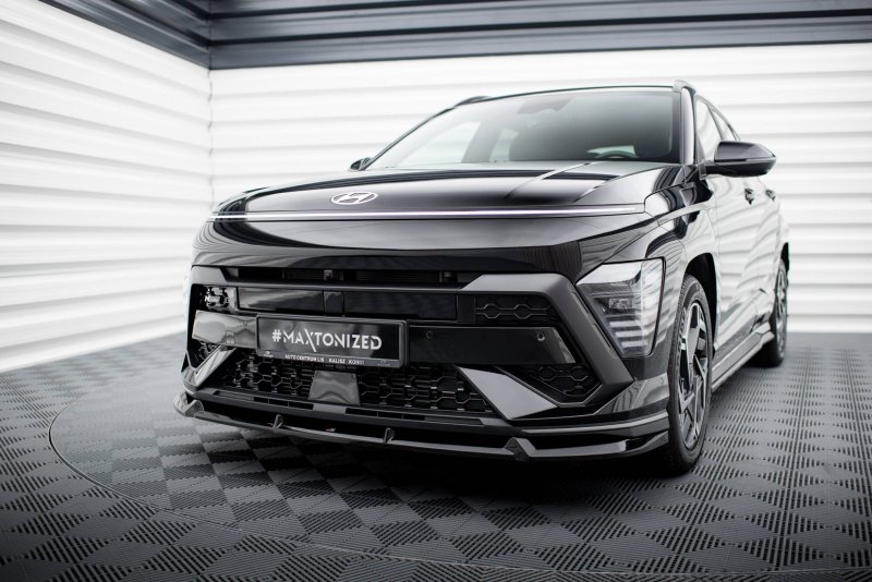Maxton Front Ansatz Hyundai Kona N-Line Mk2 schwarz Hochglanz HY-KO-2-NLINE-FD1-G
