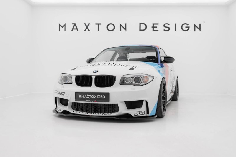 Maxton Front Ansatz BMW 1er M Coupe E82 schwarz Hochglanz BM-1-82-M-FD1-G