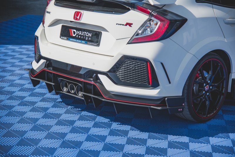 Maxton Racing Diffusor Heck Ansatz für Honda Civic X Type R HOCI10TYPERCNC-RS1BRB