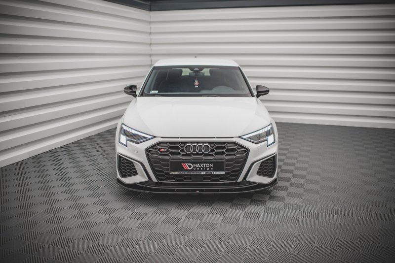 Maxton Front Ansatz V.1 für Audi S3 / A3 S-Line 8Y schwarz Hochglanz AU-A3-8Y-SLINE-FD1-G