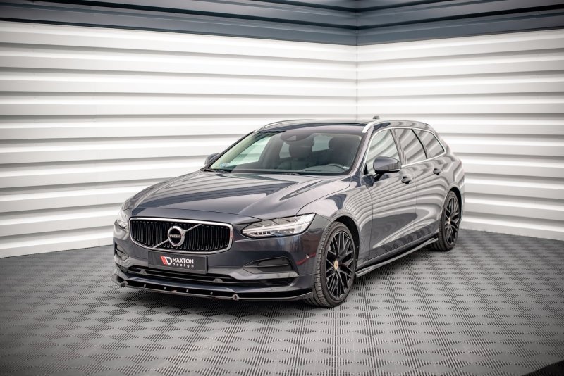 Maxton Front Ansatz V.2 für Volvo V90 Mk2 schwarz Hochglanz VO-V90-2-FD2-G