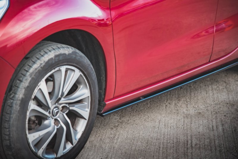 Maxton Seitenschweller Ansatz für Citroen DS4 schwarz matt CI-DS4-1-SD1-T