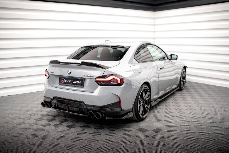Maxton Heck Ansatz Flaps Diffusor V.1 für BMW 2 Coupe M240i G42 schwarz Hochglanz BM-2-42-M-RSD1-G