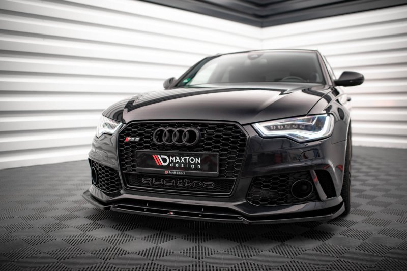 Maxton Front Ansatz für Audi A6 RS6 Look C7 schwarz Hochglanz AU-A6-C7-RS6LOOK-FD1-G