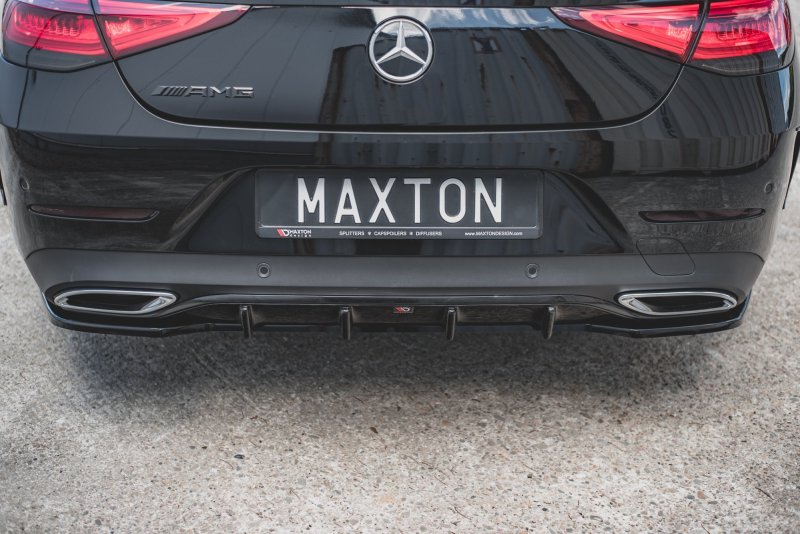 Maxton Diffusor Heck Ansatz für Mercedes-Benz CLS AMG-Line C257 schwarz Hochglanz ME-CLS-257-AMGLINE-RS1-G
