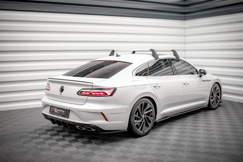 Maxton Heck Ansatz Flaps Diffusor für Volkswagen Arteon R schwarz Hochglanz VW-AR-1F-R-RSD1-G