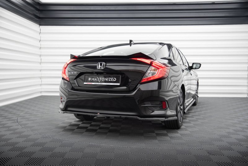 Maxton Spoiler CAP Abrisskante Honda Civic Limousine Mk10 / Mk10 Facelift schwarz Hochglanz HO-CI-10-CAP1-G
