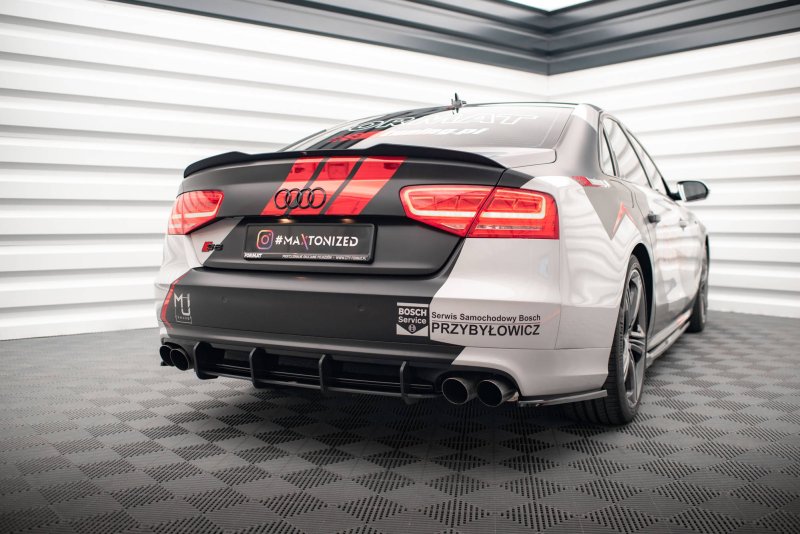 Maxton Street Pro Heckschürze für Audi S8 D4 AUA8D4SLINECNC-RS1BRB