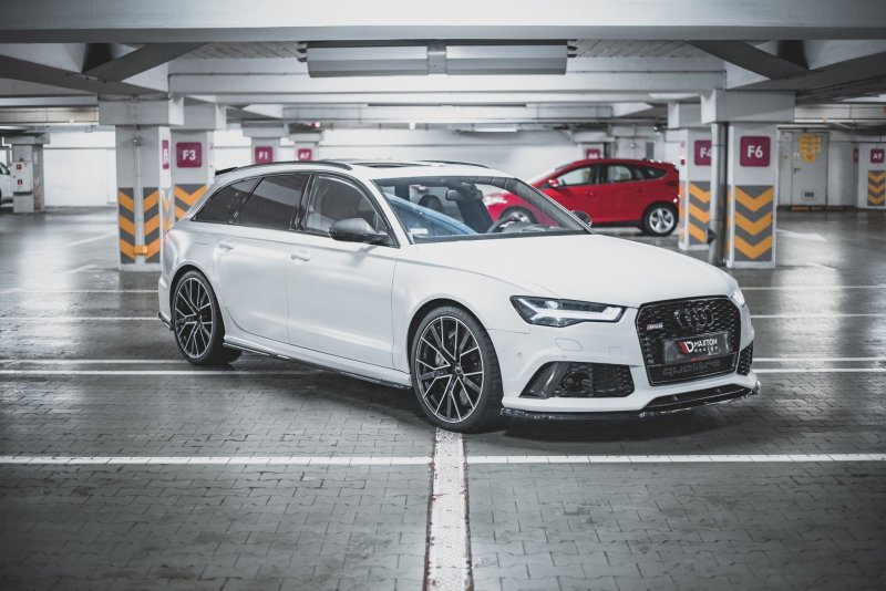 Maxton Seitenschweller Ansatz für V.2 für Audi RS6 C7 schwarz Hochglanz AU-RS6-C7-SD2-G