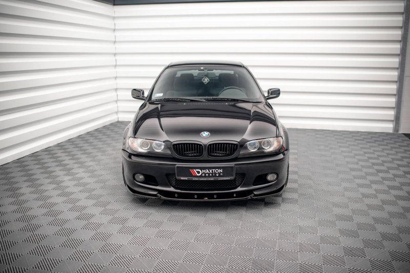Maxton Front Ansatz V.2 für BMW 3er Coupe M-Paket E46 schwarz Hochglanz BM-3-46-C-MPACK-FD2-G