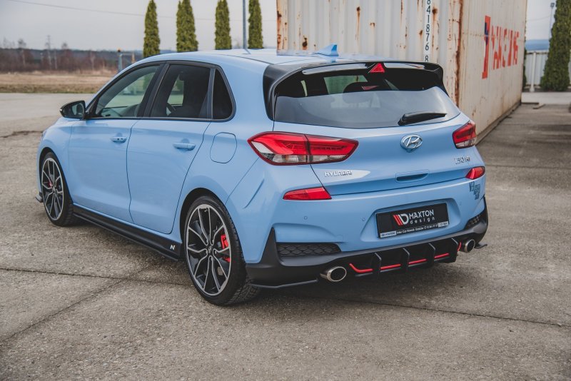 Maxton Racing Heckschürze V.2 für Hyundai I30 N Mk3 Hatchback HYI303NCNC-RS3B+BRBI