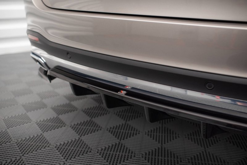 Maxton Mittlerer Cup Diffusor Heck Ansatz Mercedes-Benz GLE SUV AMG-Line W167 / W167 Facelift schwarz Hochglanz ME-GLE-X167-AMGLINE-RD1G+RD2-G