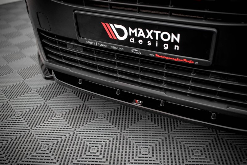 Maxton Front Ansatz für Peugeot Partner Mk3 schwarz Hochglanz PE-PA-3-FD1-G