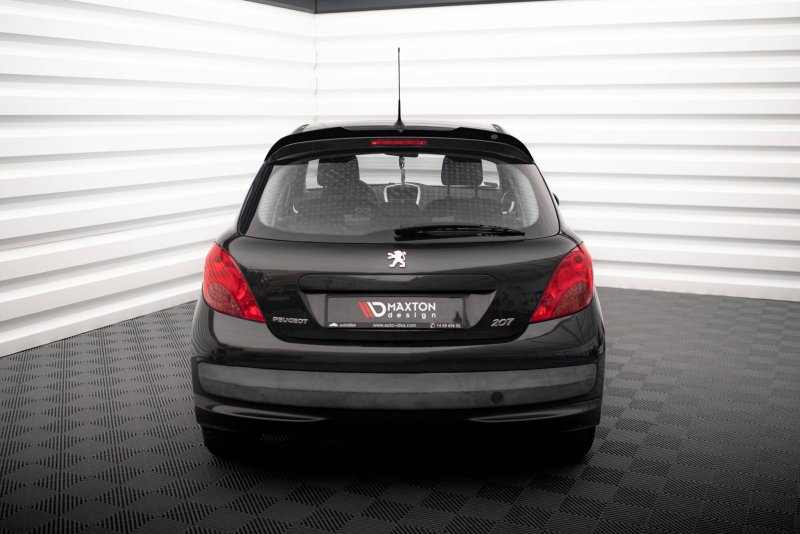 Maxton Spoiler CAP Abrisskante Peugeot 207 Sport schwarz Hochglanz PE-207-SPORT-CAP1-G