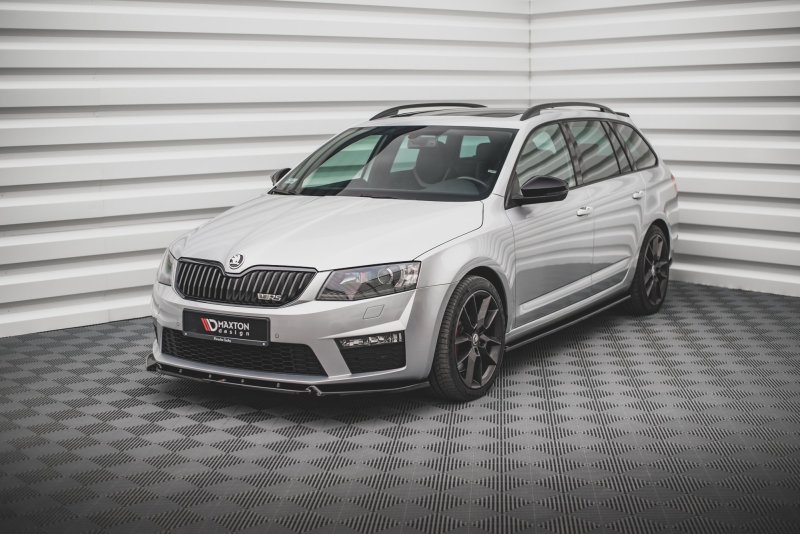 Maxton Front Ansatz V.3 für Skoda Octavia RS Mk3 schwarz Hochglanz SK-OC-3-RS-FD3-G