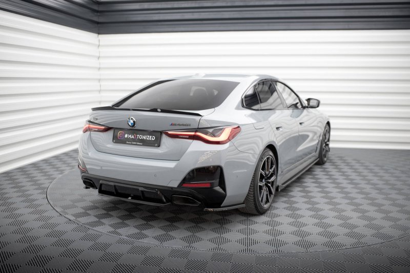 Maxton Mittlerer Cup Diffusor Heck Ansatz BMW M440i Gran Coupe G26 schwarz Hochglanz BM-4-G26-MPACK-GC-RD2-G
