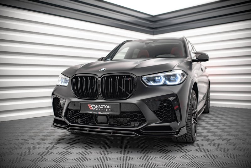 Maxton Front Ansatz V.3 für BMW  X5M F95 schwarz Hochglanz BM-X5M-05-FD3G+FD3R-G