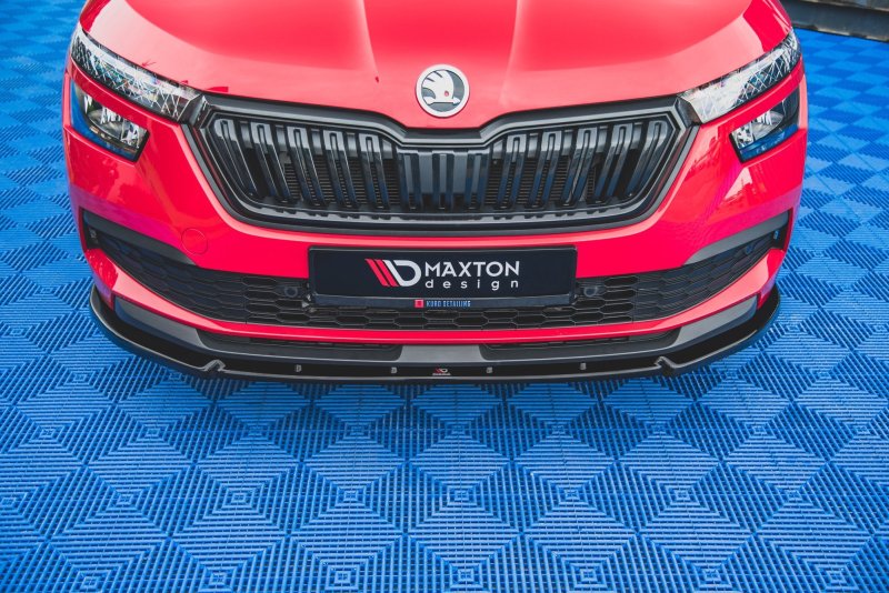 Maxton Front Ansatz V.2 für Skoda Kamiq schwarz Hochglanz SK-KM-1-FD2-G