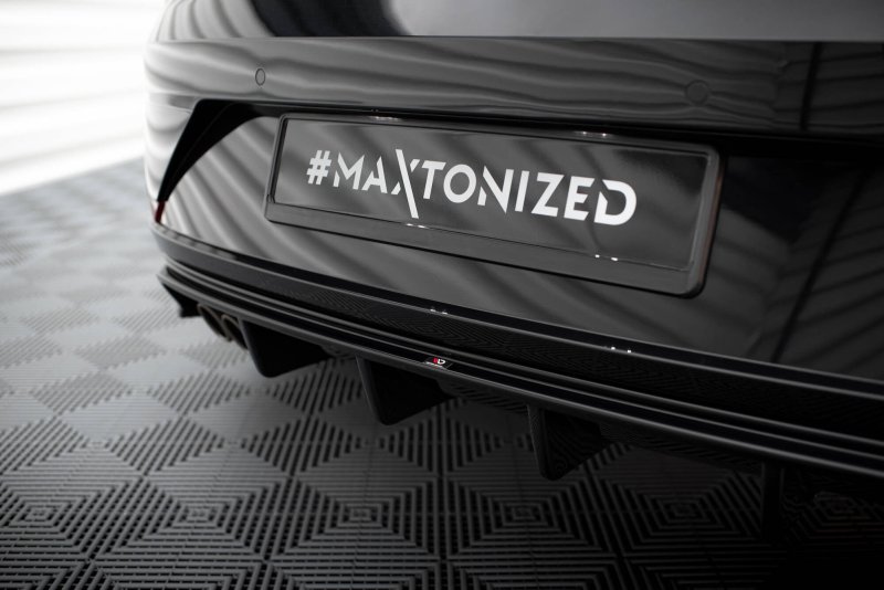 Maxton Diffusor Heck Ansatz Seat Leon Mk3 Facelift schwarz Hochglanz SE-LE-3F-RS1-G