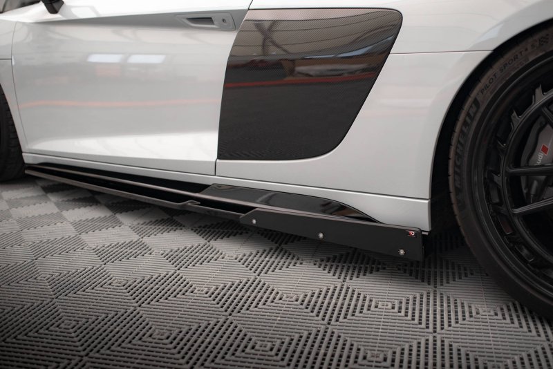 Maxton Seitenschweller Ansatz für V.2 für + Flaps Audi R8 Mk2 Facelift AU-R8-2F-SD3G+S