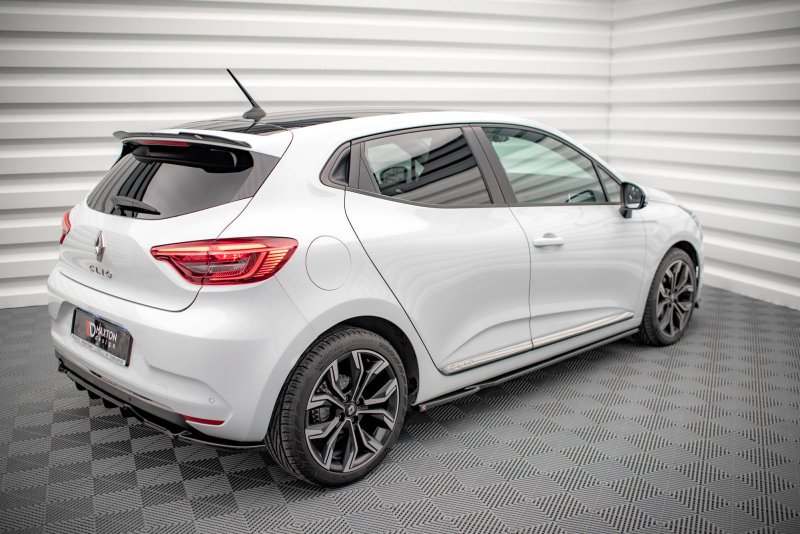 Maxton Seitenschweller Ansatz für Renault Clio Mk5 schwarz Hochglanz RE-CL-5-SD1-G