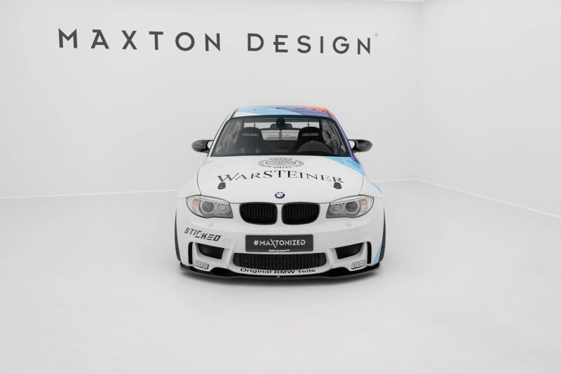 Maxton Front Ansatz BMW 1er M Coupe E82 schwarz Hochglanz BM-1-82-M-FD1-G