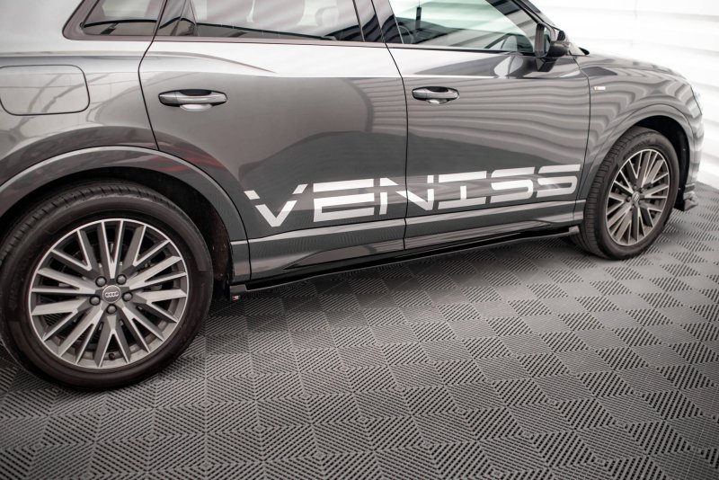 Maxton Seitenschweller Ansatz für Audi Q3 S-Line F3 schwarz Hochglanz AU-Q3-2-SLINE-SD1-G