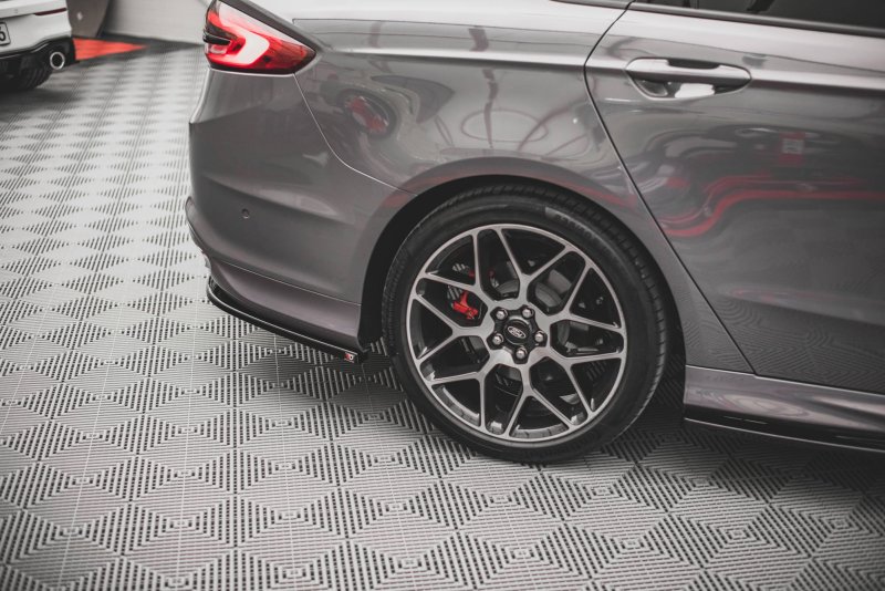 Maxton Heck Ansatz Flaps Diffusor V.1 für Ford Mondeo ST-Line Mk5 Facelift schwarz Hochglanz FO-MO-5F-STLINE-RSD1-G