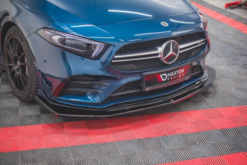 Maxton Front Ansatz V.3 für Mercedes A35 AMG / AMG-Line W177  schwarz Hochglanz ME-A-177-35-FD3-G