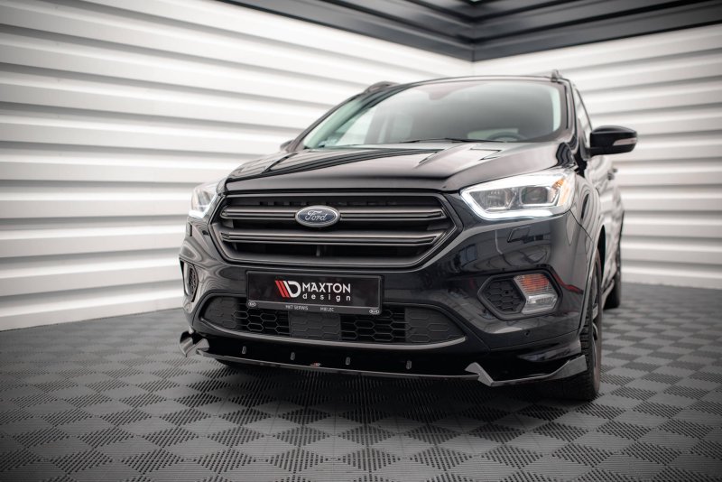 Maxton Front Ansatz V.2 für Ford Escape ST-Line Mk3 schwarz Hochglanz FO-ES-3-STLINE-FD2-G