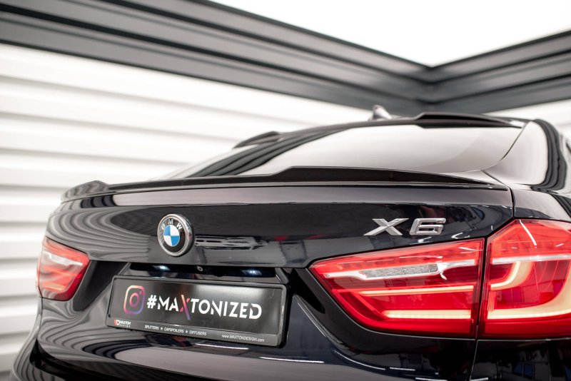 Maxton Spoiler CAP für 3D V.1 BMW X6 M-Paket F16 schwarz Hochglanz BM-X6-16-MPACK-CAP2-G