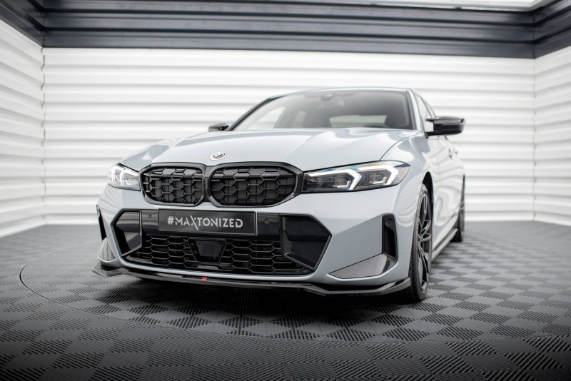 Maxton Front Ansatz V.2 für BMW 3er M340i / M-Paket G20 / G21 Facelift schwarz Hochglanz BM-3-G20F-MPACK-FD2-G