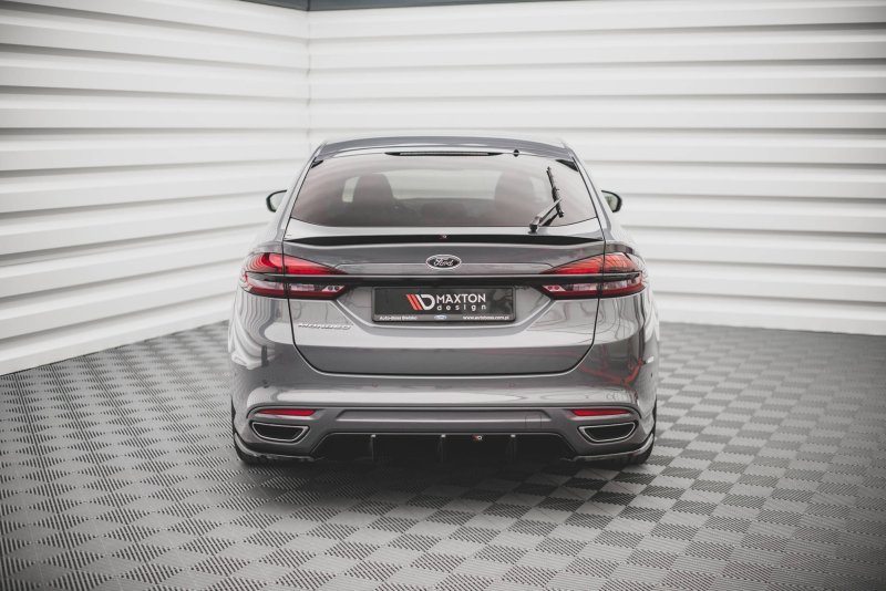 Maxton Heck Ansatz Flaps Diffusor V.2 für Ford Mondeo ST-Line Mk5 Facelift schwarz Hochglanz FO-MO-5F-STLINE-RSD2-G
