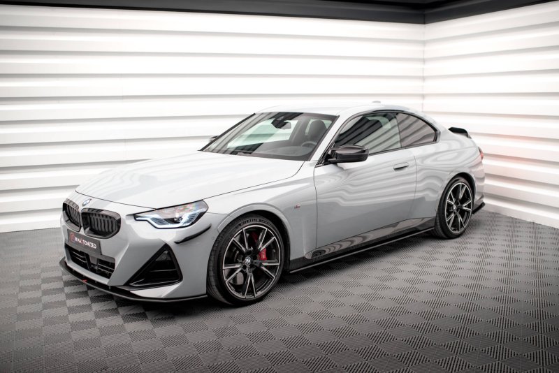 Maxton Street Pro Seitenschweller Ansatz für BMW 2 Coupe M-Paket / M240i G42 BM242MPACKCNC-SD1BRB