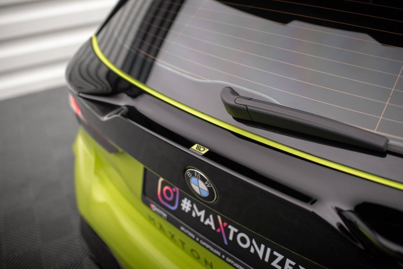 Maxton Heckscheiben Spoiler für BMW 1er F40 M-Paket / M135i schwarz Hochglanz BM-1-40-M-H2-G